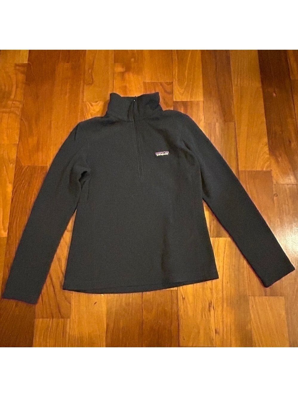 Patagonia Womens Fleece Half Zip Blue Sz XS Underarm 32"